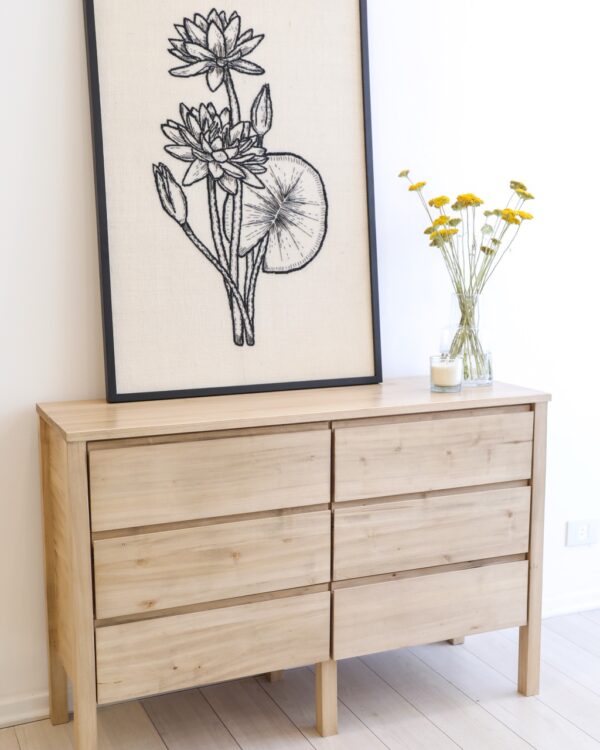 Cómoda 6 cajones natural