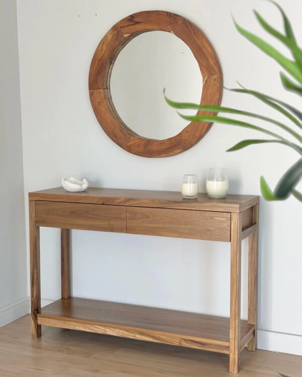 Arrimo nogal 2 cajones 120cm