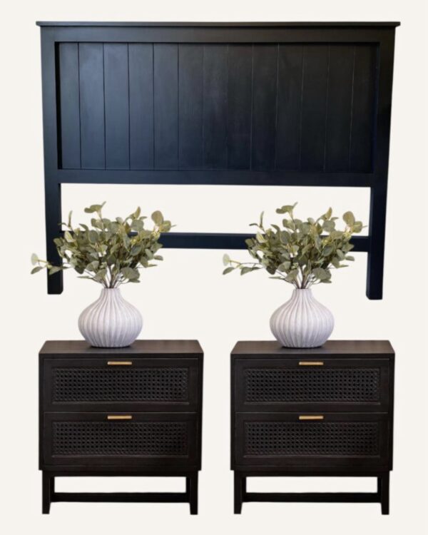 Pack  dormitorio negro king