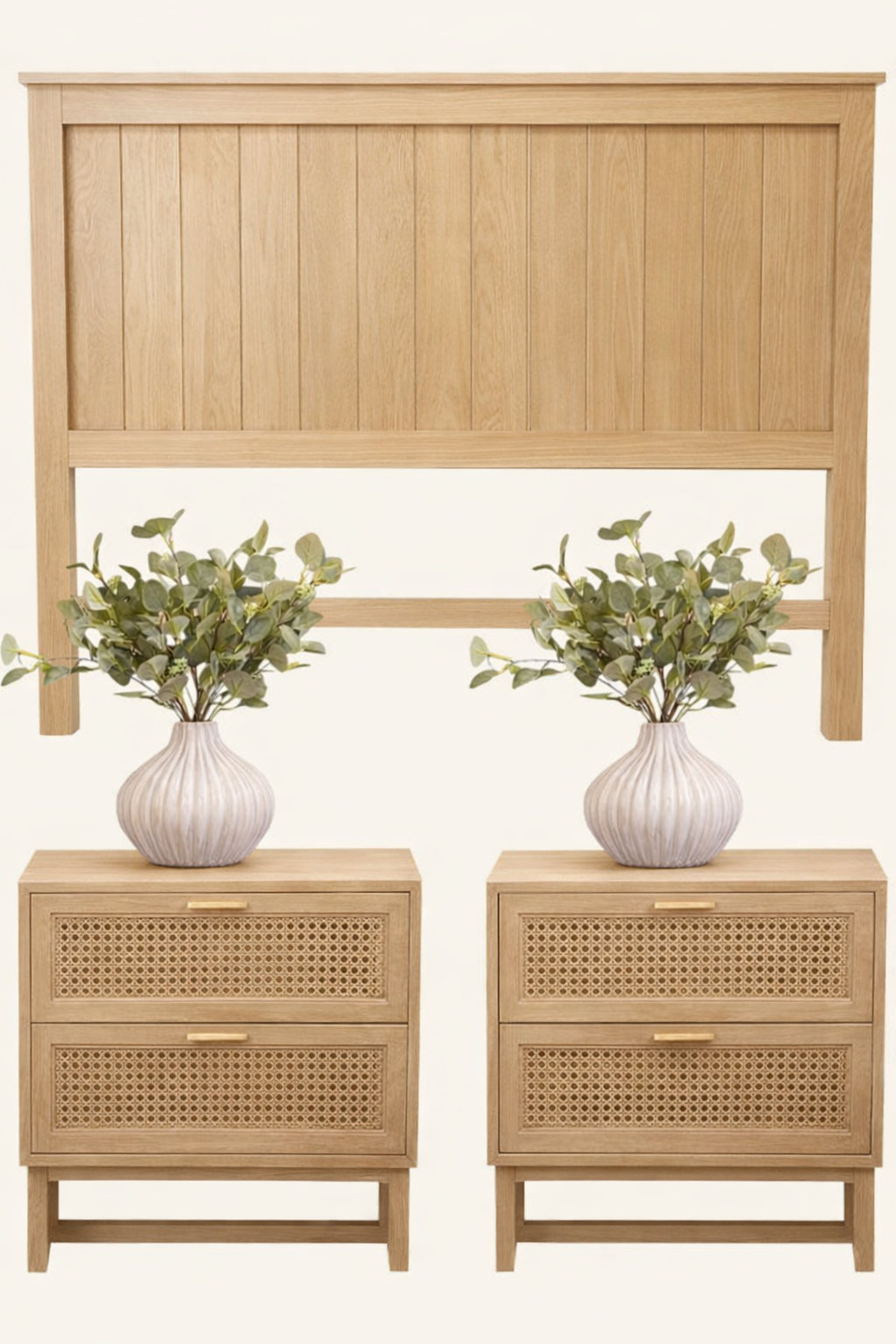 Pack dormitorio 2 plz roble claro